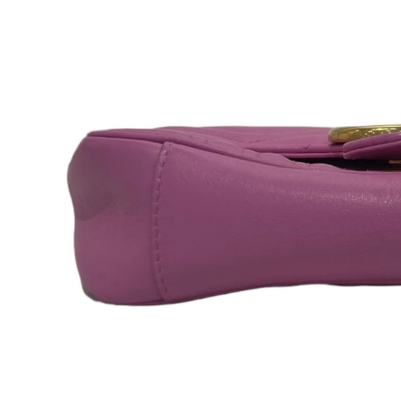 GUCCI/Cross Body Bag/Leather/PNK/Small GG Marmont Matelasse - Picture 12 of 15